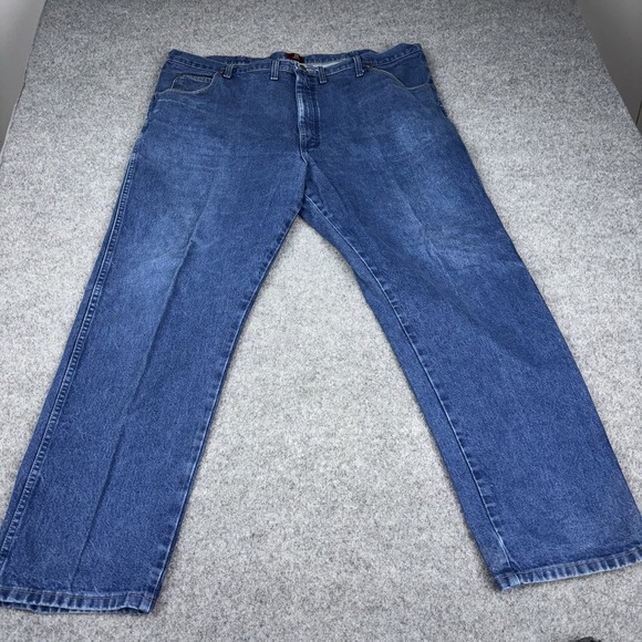 Wrangler Other - Wrangler 31MWZ Jeans Mens 44x32 Relaxed Fit Straight Leg Blue Denim Western Work